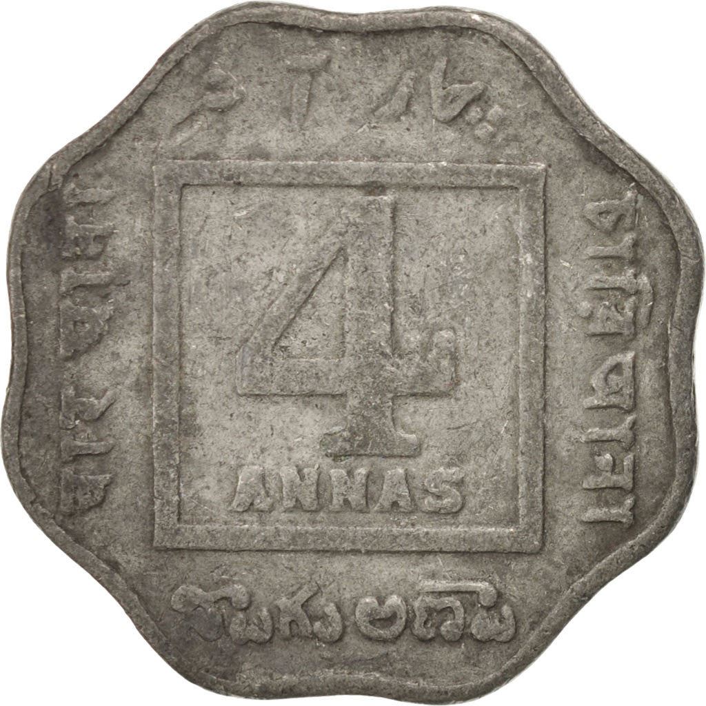 India - British | 4 Annas Coin | King George V | Km:519 | 1919 - 1921