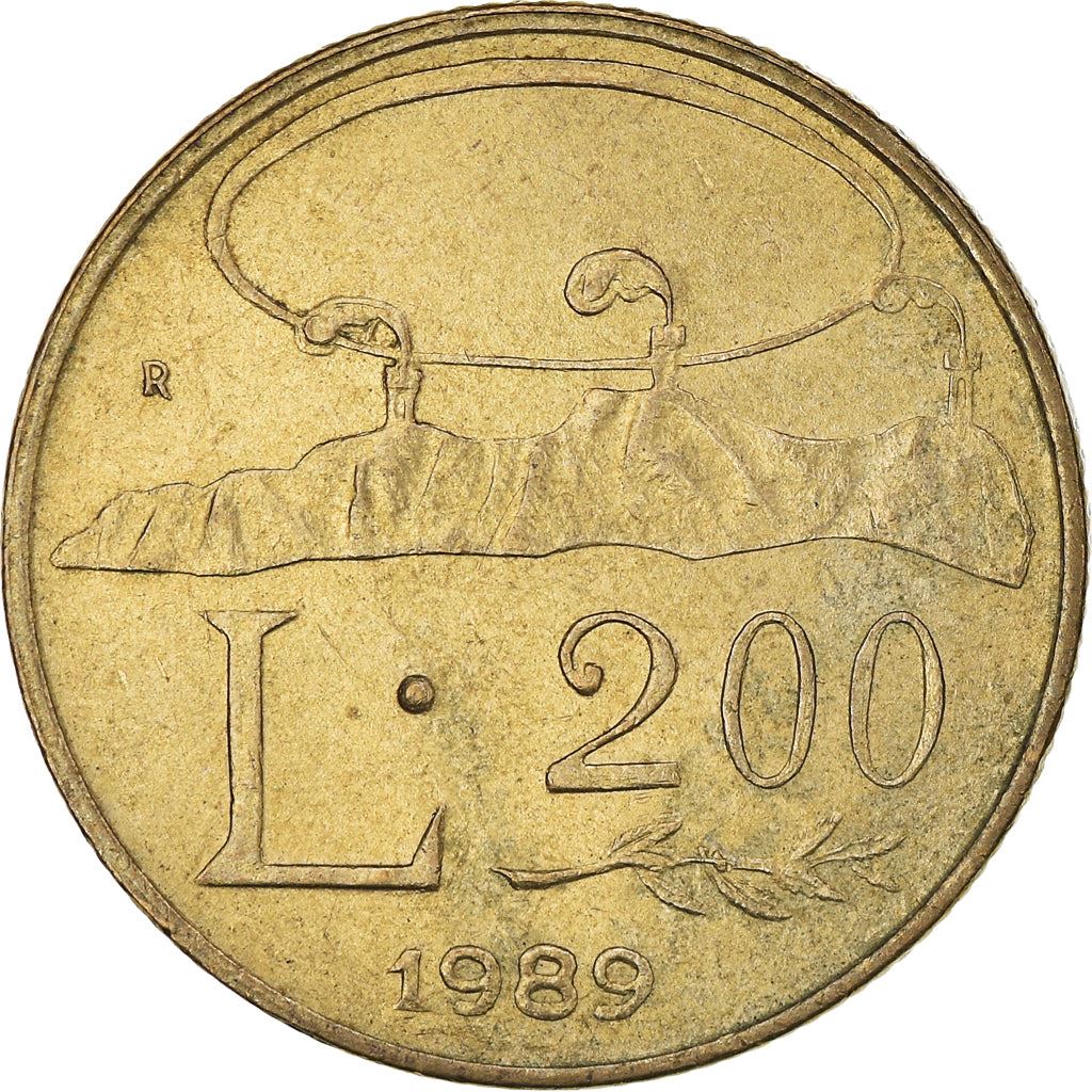 San Marino | 200 Lire Coin | the three hills | Km:238 | 1989