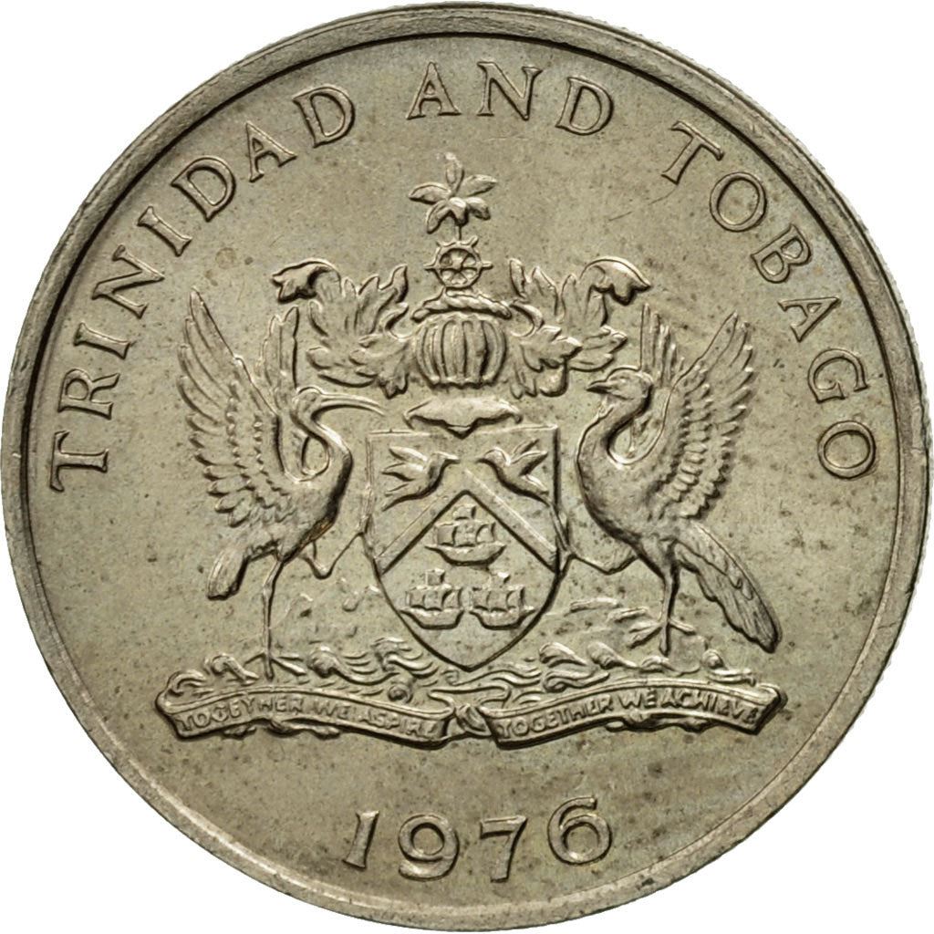 Trinidad and Tobago 25 Cents Coin | Elizabeth II | Warszewiczia Coccinea | KM28 | 1974 - 1976
