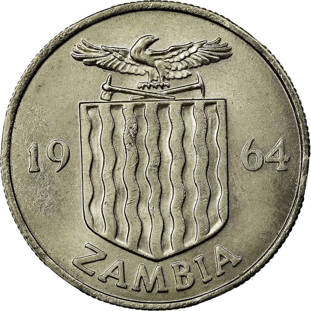 Zambia | 6 Pence Coin | Turbina corymbosa | Km:1 | 1964