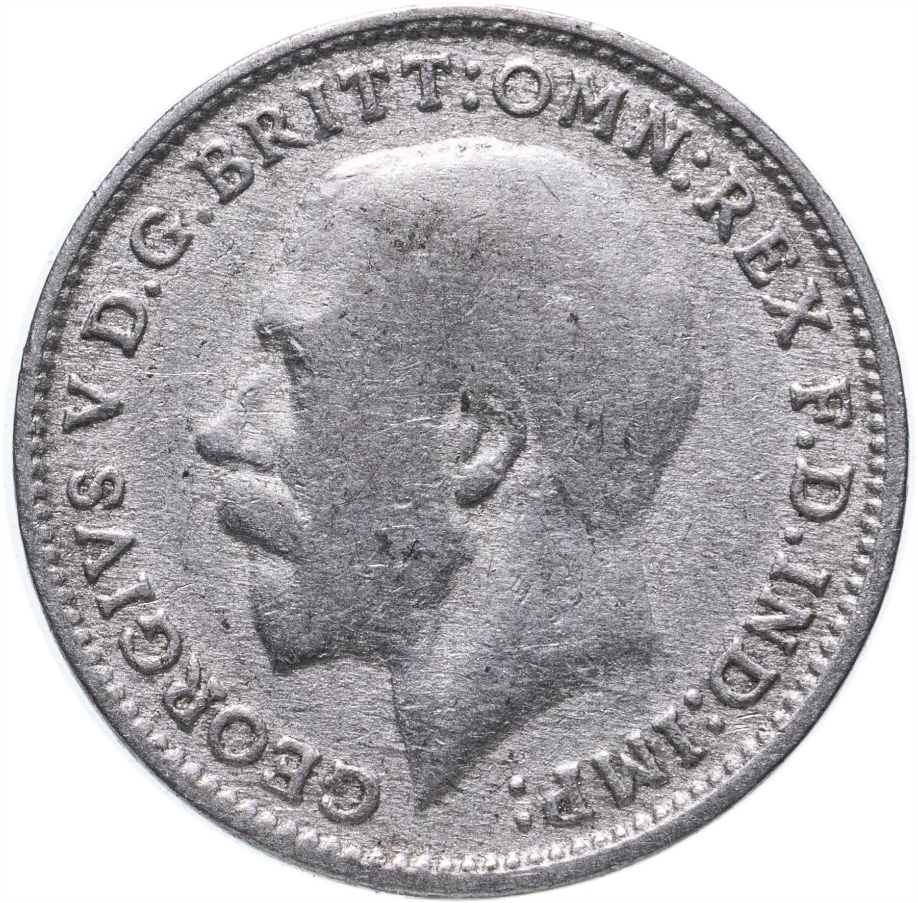 United Kingdom | 3 Pence Coin | George V | KM:813a | 1920 - 1927
