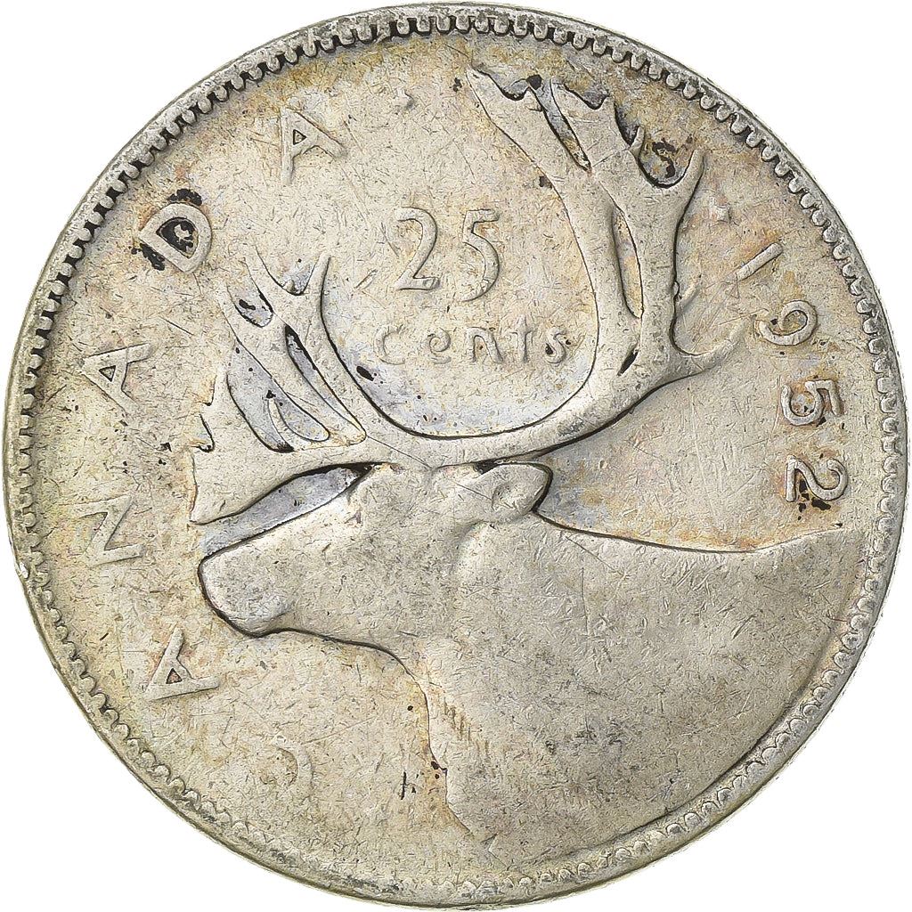 Canada | 25 Cents Coin | Silver | KM:44 | 1948-1952