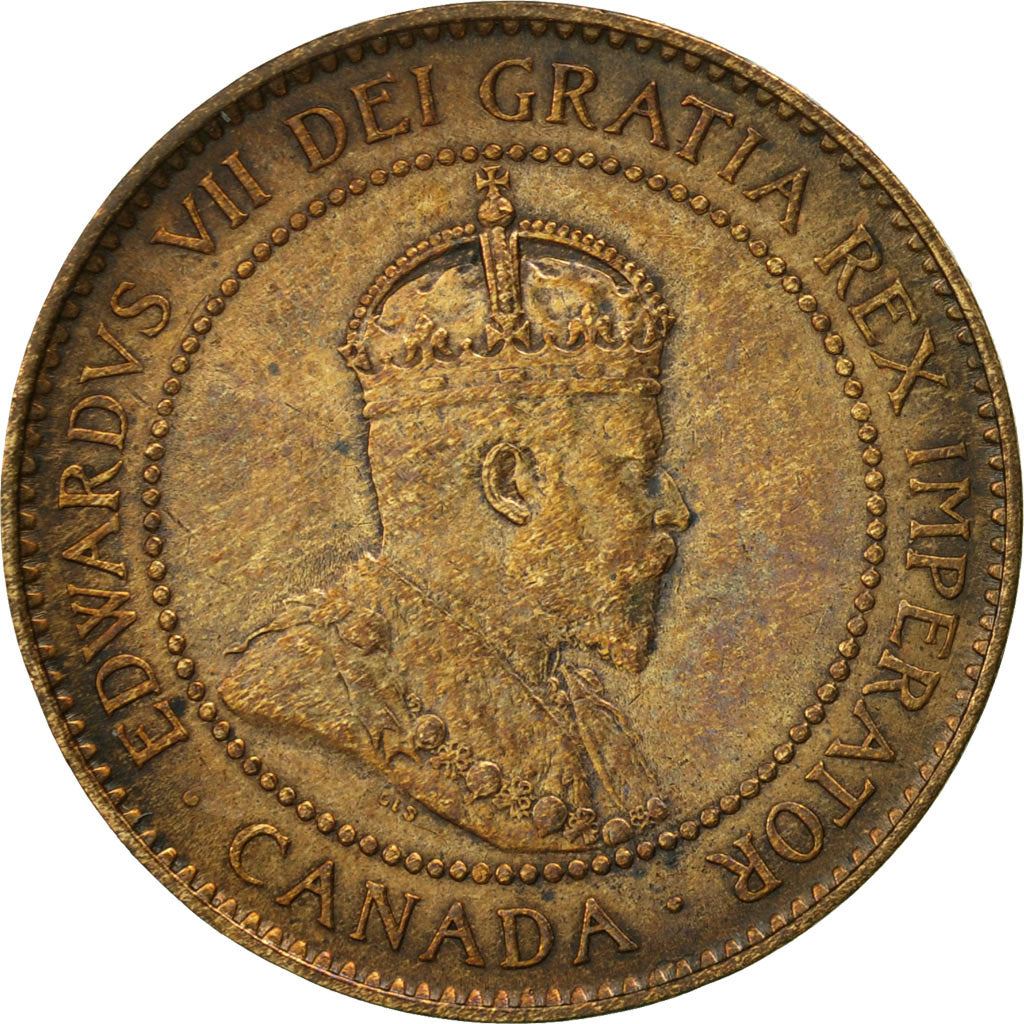 Canada | 1 Cent Coin | Bronze | Crown | Wreath | KM:8 | 1902-1910
