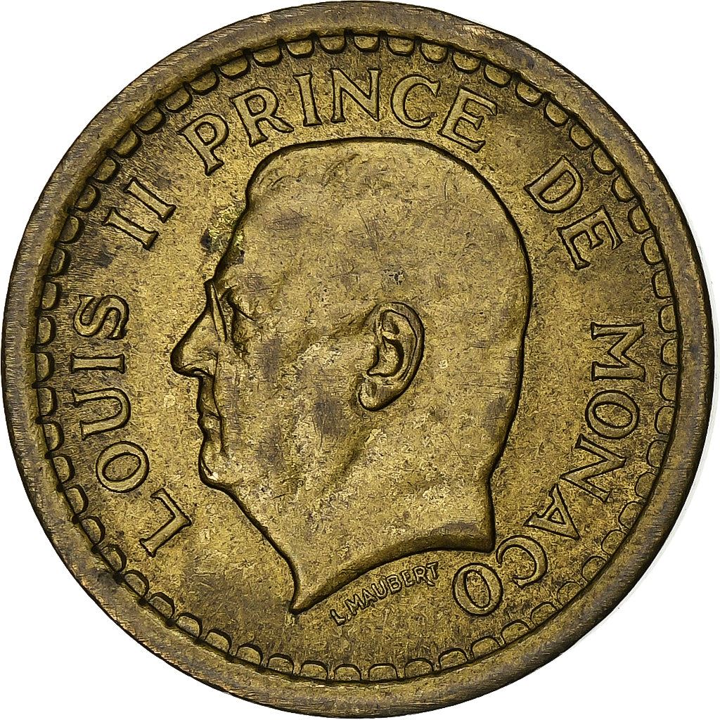 Monaco | 2 Francs Coin | Louis II | Km:121A | 1945