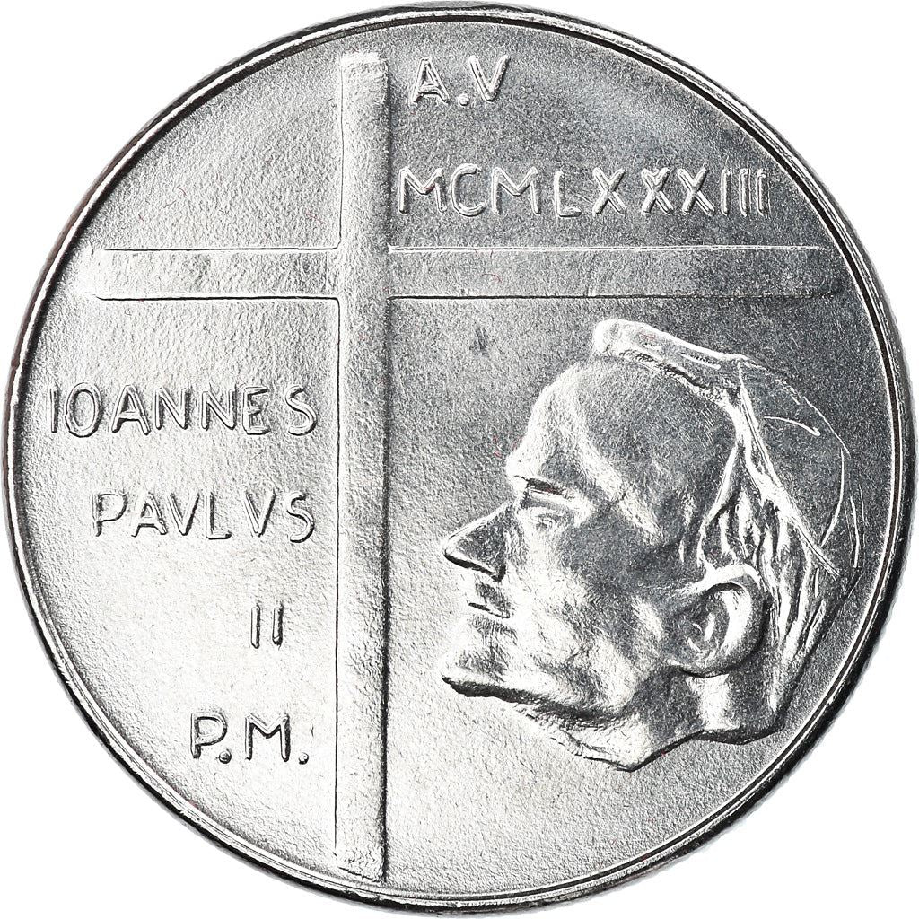 Vatican City | 50 Lire Coin | Adam and Eve | Acmonital | KM:172 | 1983