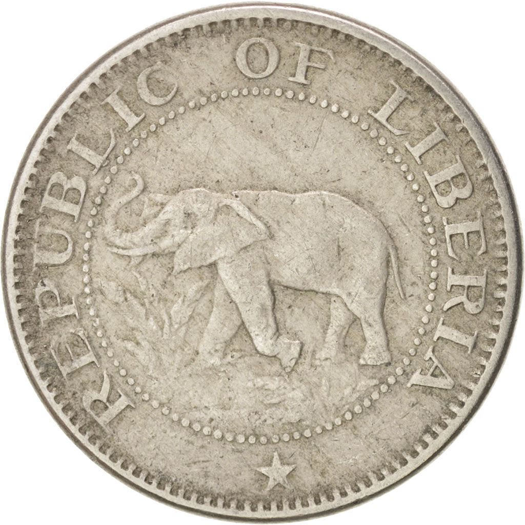 Liberia | 5 Cents Coin | Elephant | Km:14 | 1960 - 1990