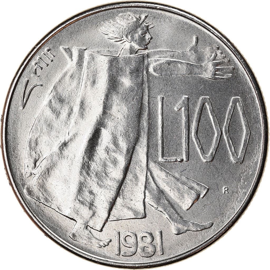 San Marino | 100 Lire Coin | Standing figure | Km:122 | 1981