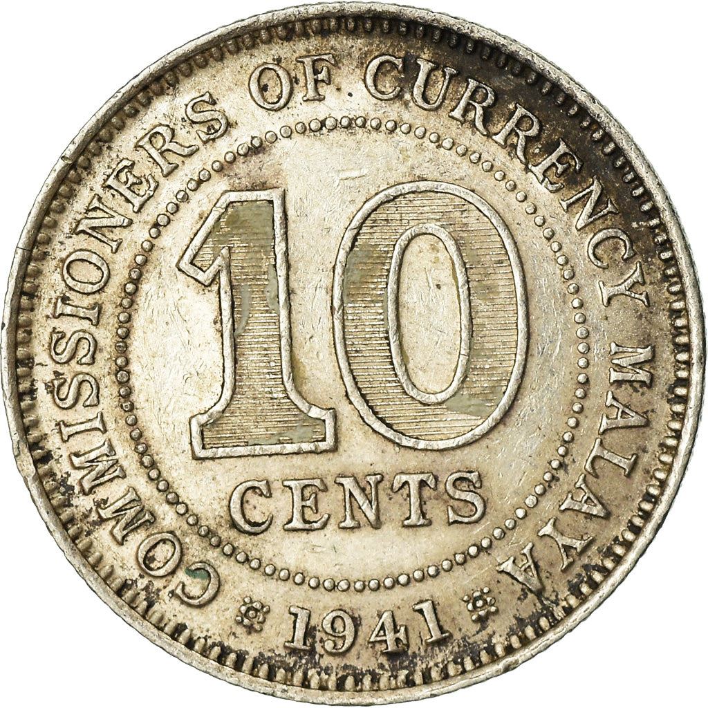 Malaya | 10 Cents Coin | George VI | Km:4 | 1939 - 1941