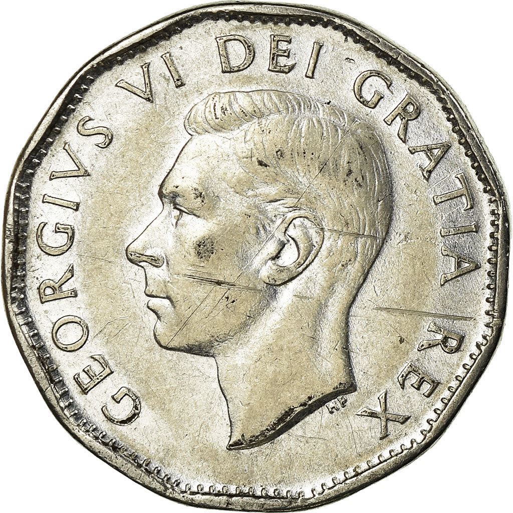 Canada | 5 Cents Coin | Chromium plated steel | steel | KM:42a | 1951-1952