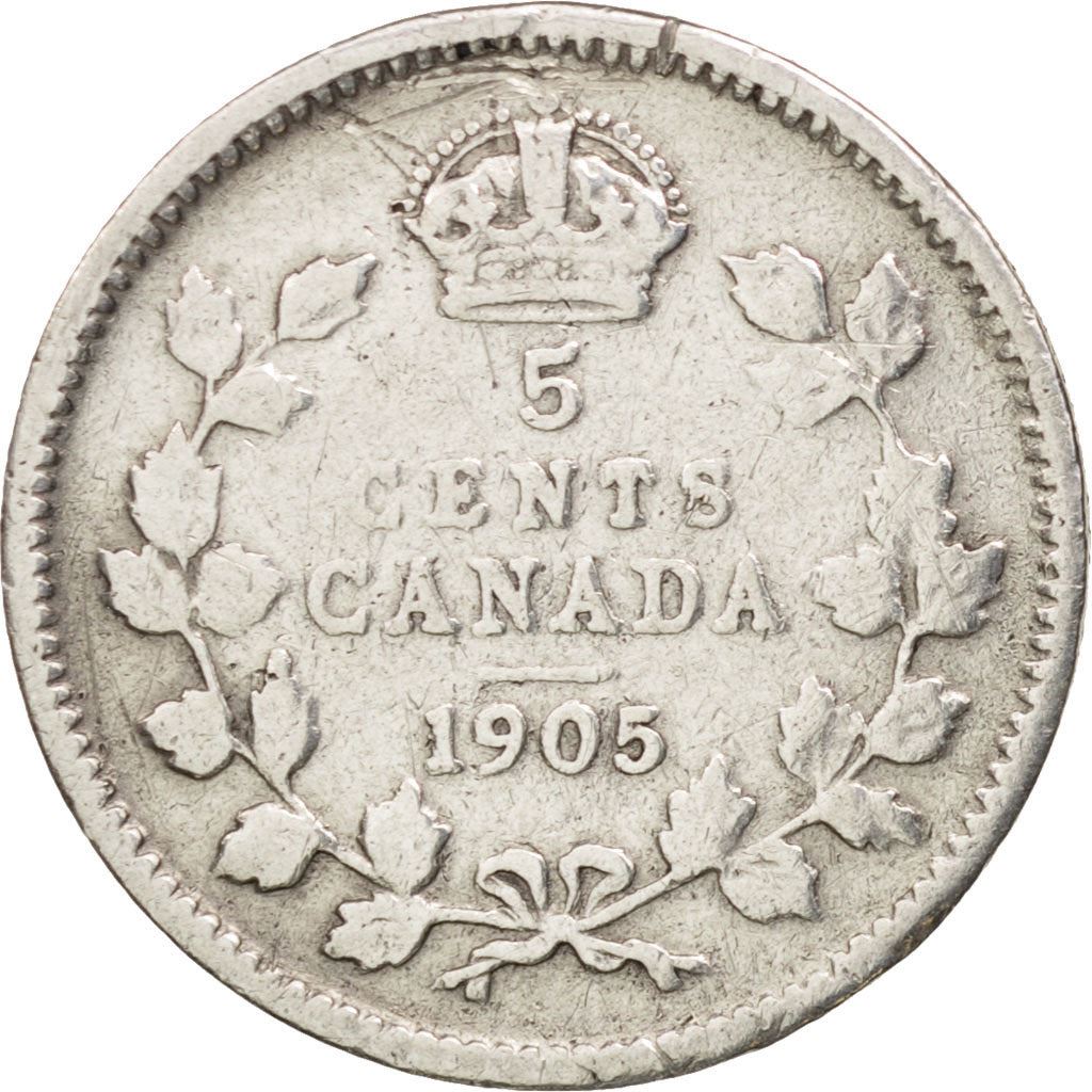 كندا | عملة 5 سنت | فضة | إكليل | KM:13 | 1903-1910