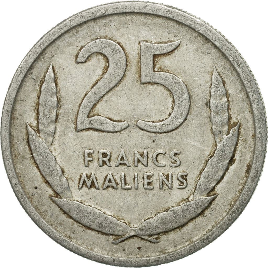 Mali | 25 Francs Maliens Coin | Lion's head | Km:4 | 1961