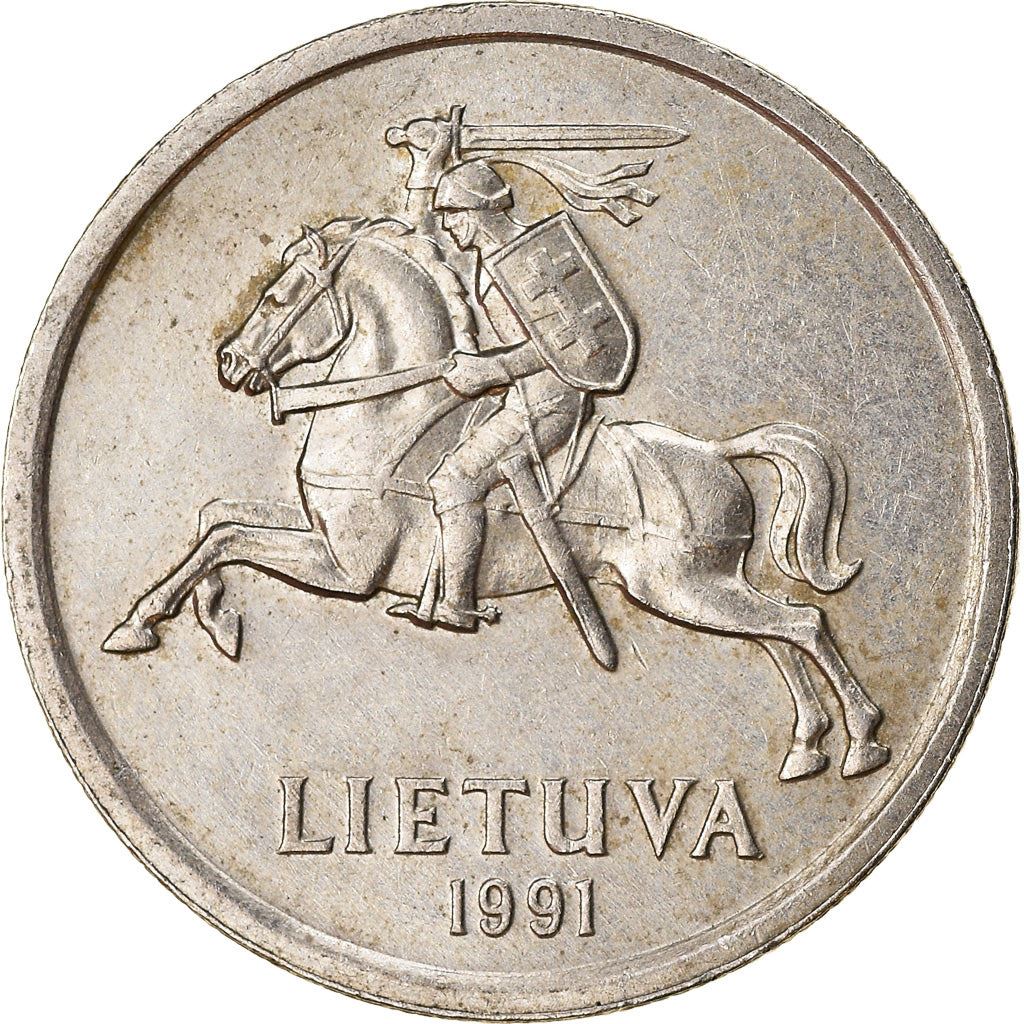 Lithuania | 2 Litai Coin | Armored Horseman | KM:92 | 1991