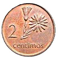 Mozambique | 2 Centimos Coin | Samora Matchel | Daisy | KM:91 | 1975