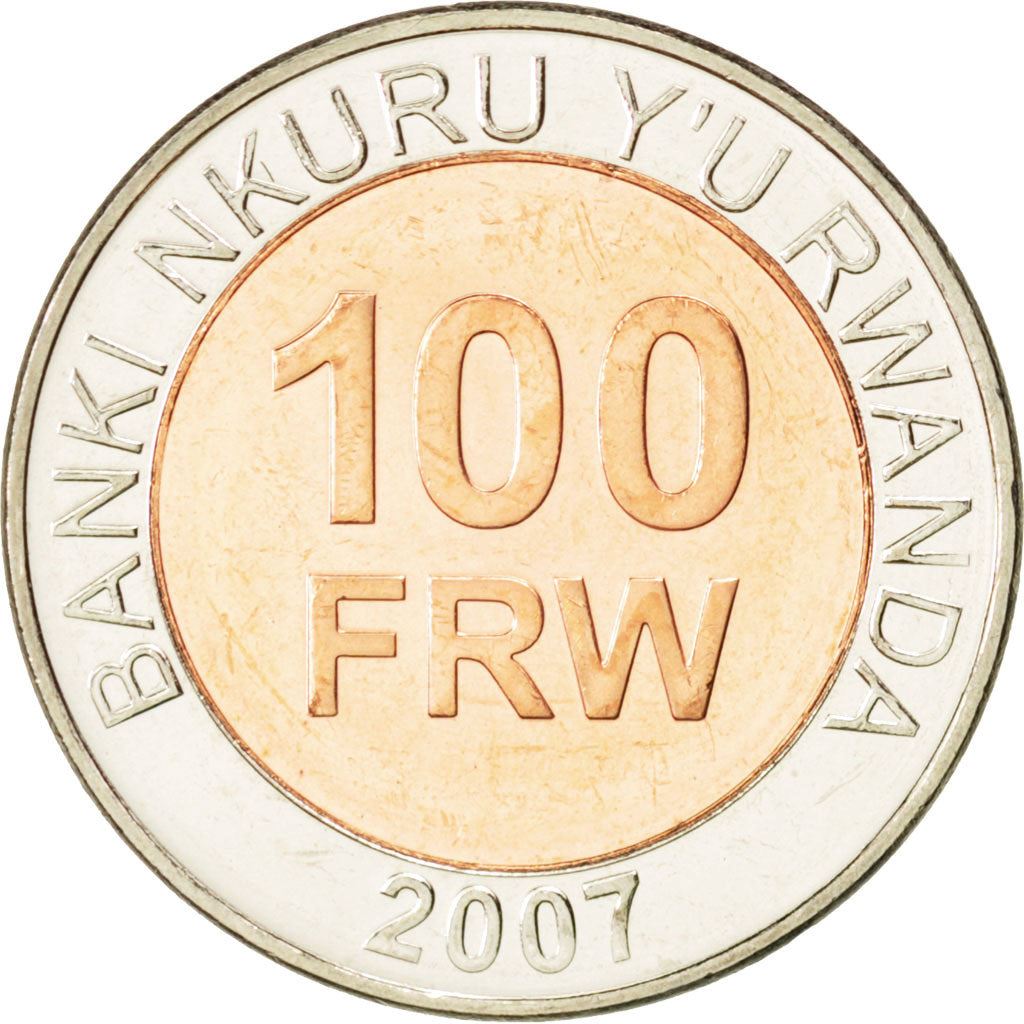 Rwanda | 100 Amafaranga Coin | Sorghum | Coffee Plant | Basket | Km:32 | 2007