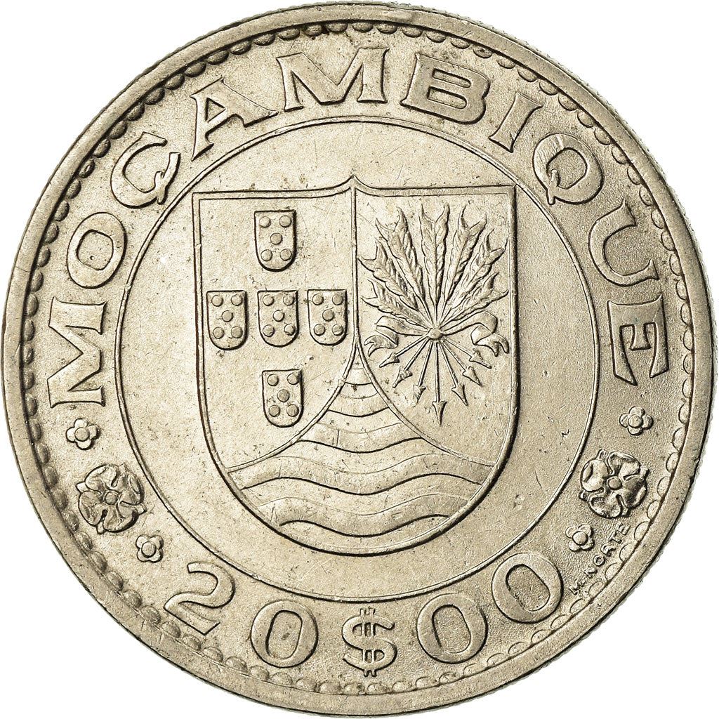 Mozambique | 20 Escudos Coin | Bundle of Arrows | Km:87 | 1971 - 1972