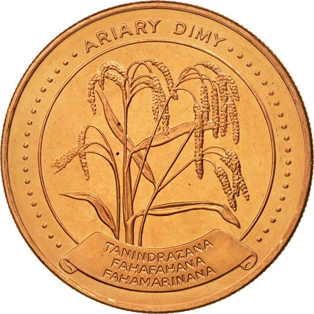 Madagascar | 5 Ariary Coin | Star | Rice | Km:23 | 1994 - 1996