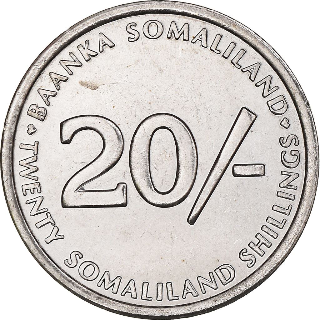 Somaliland | 20 Shillings Mønt | Greyhound Hund | KM:6 | 2002