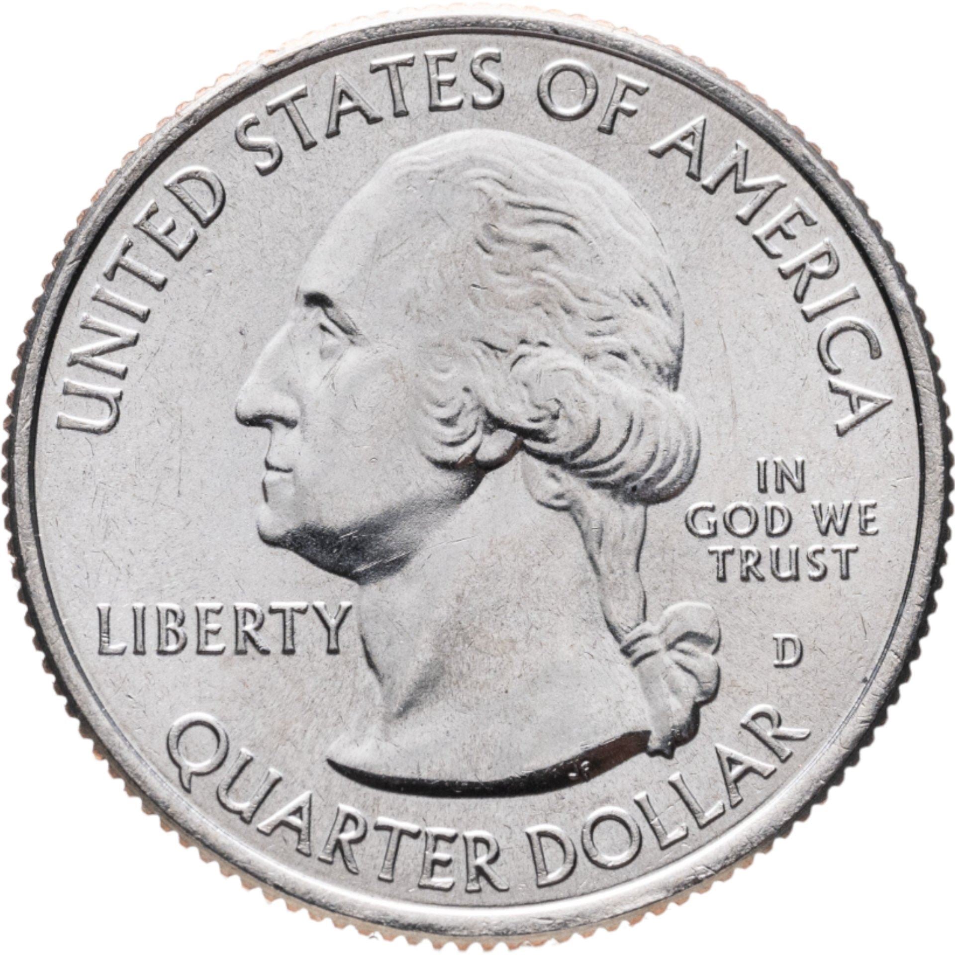 United States | ¼ Dollar Coin | Copper-nickel clad copper | War in the Pacific National Historical Park, Guam | KM:696 | 2019