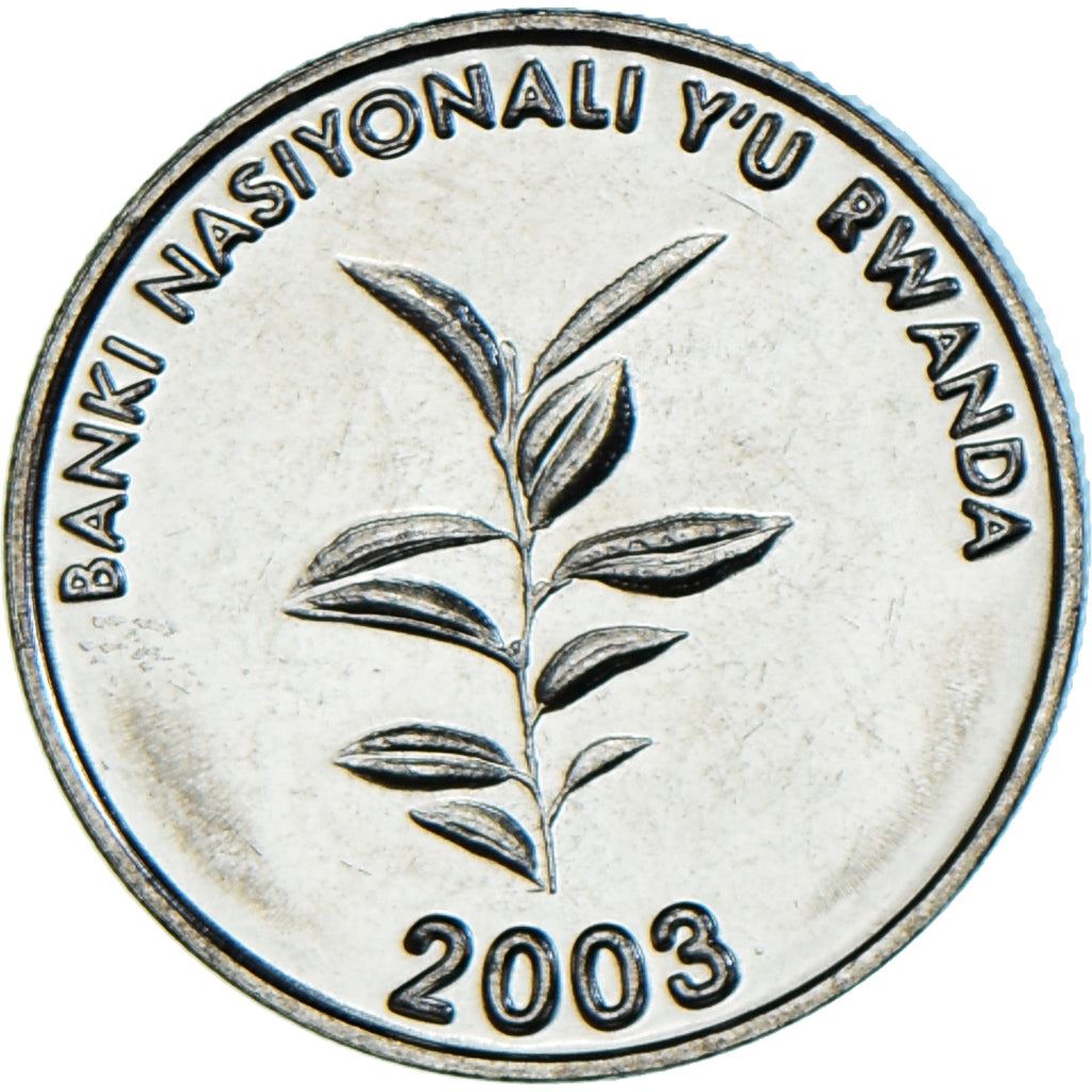Rwanda | 20 Amafaranga Coin | Tea Plants | Km:25 | 2003
