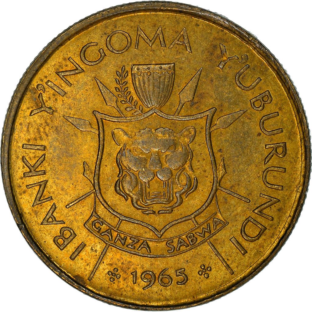 Burundi | 1 Franc Coin | Coat of arms | Km:6 | 1965