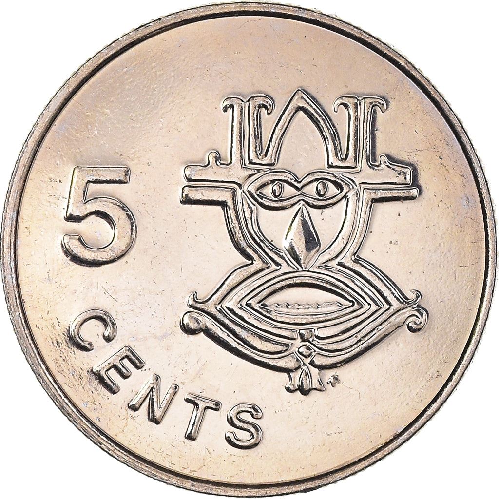 Salomonøerne | 5 Cents Mønt | Elizabeth II | Indfødt Maske | Km:3 | 1977 - 1985