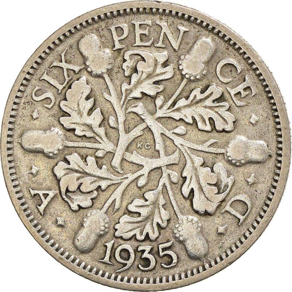 United Kingdom | 6 Pence Coin | George V | KM:832 | 1927 - 1936