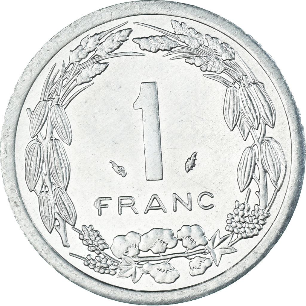 Central African States | 1 Franc Cfa Coin | Antelope | Crops | Km:8 | 1974 - 2003