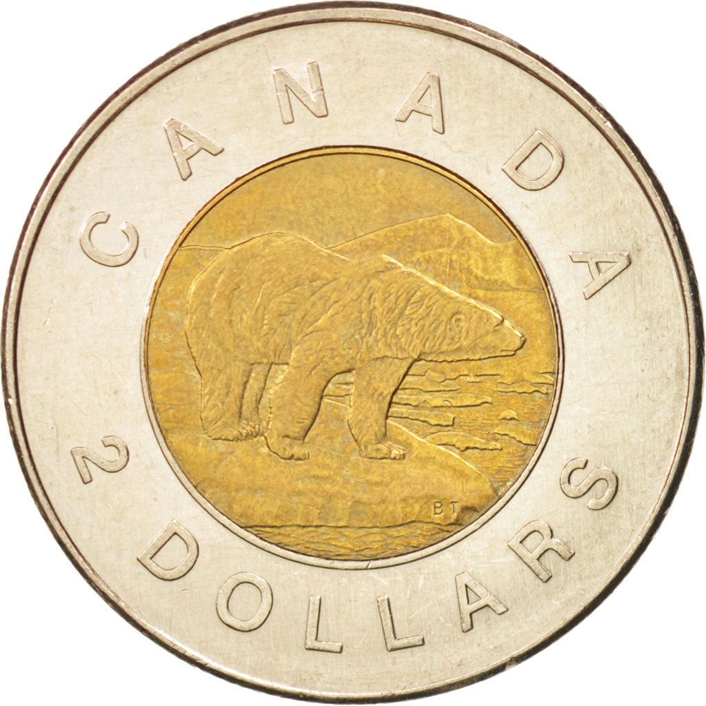 Canada | 2 Dollars Coin | Bimetallic | Polar bear | KM:837 | 2006-2012