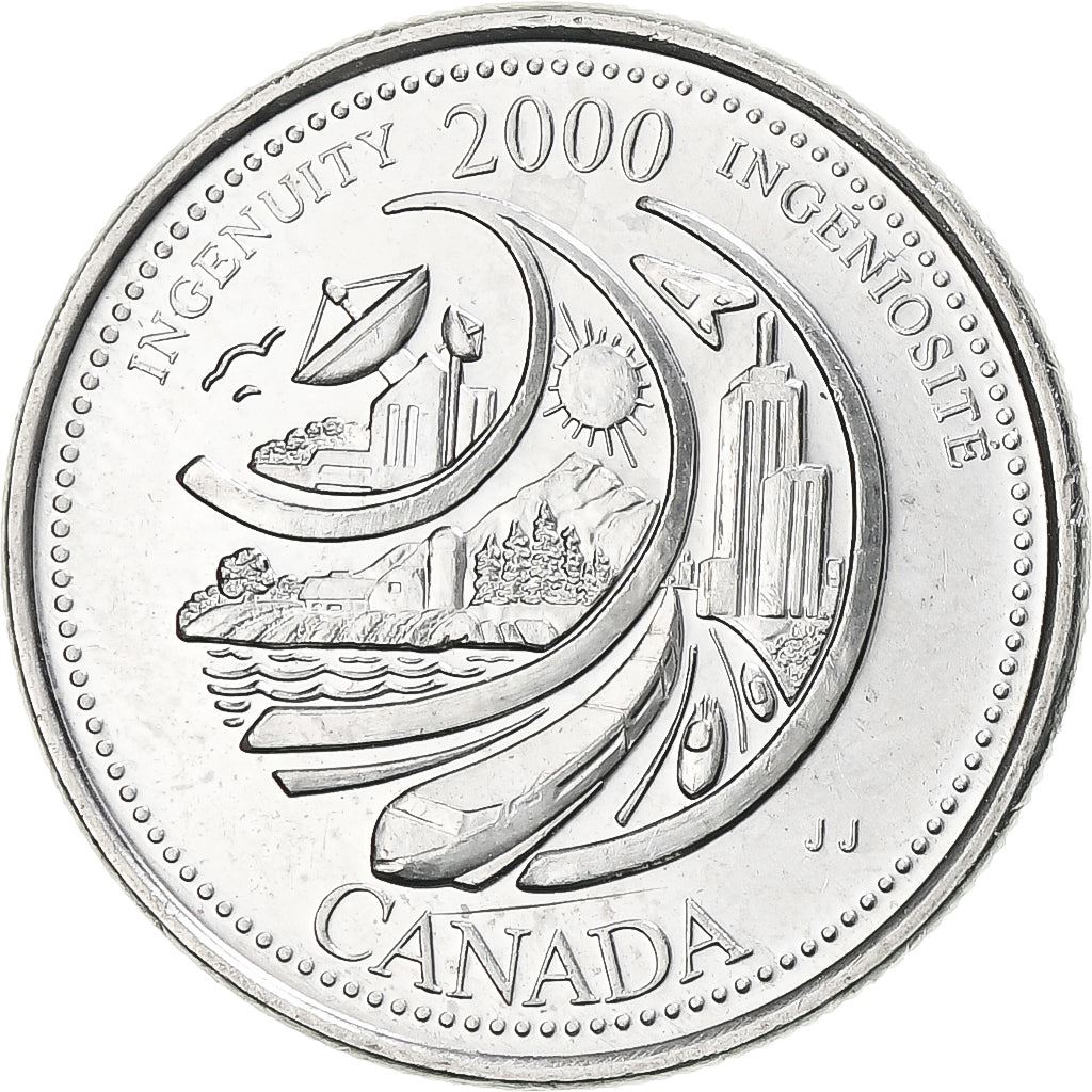 Canada | 25 Cents Coin | Ingenuity | Nickel | KM:380 | 2000