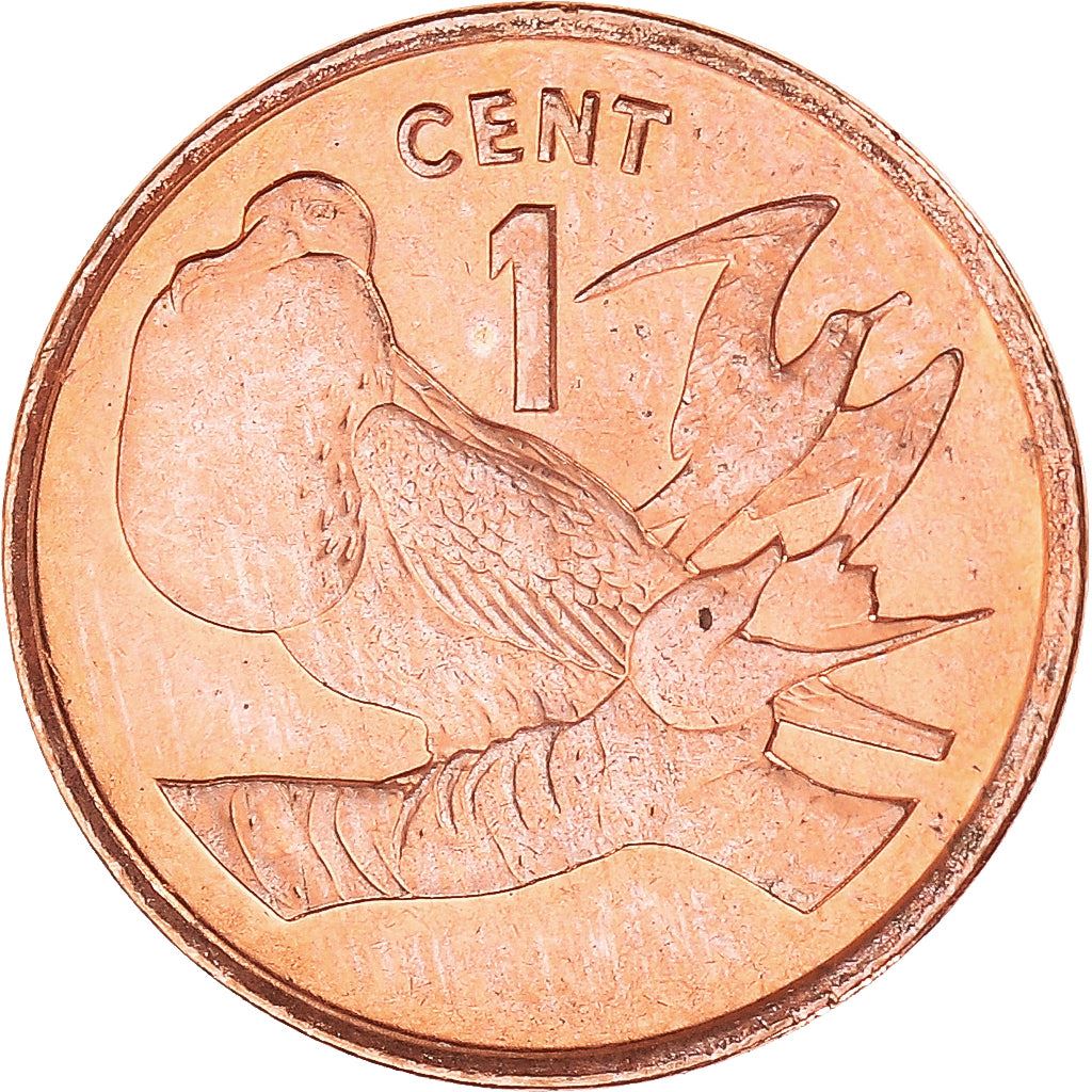 Kiribati | 1 Cent Coin | Frigate birds | Km:1A | 1992