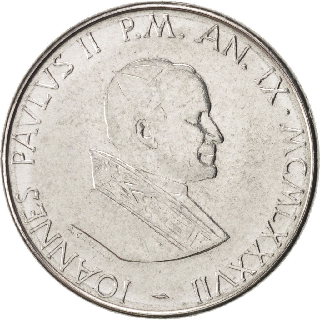 Vatican City | 50 Lire Coin | Virgin Mary | Km:201 | 1987