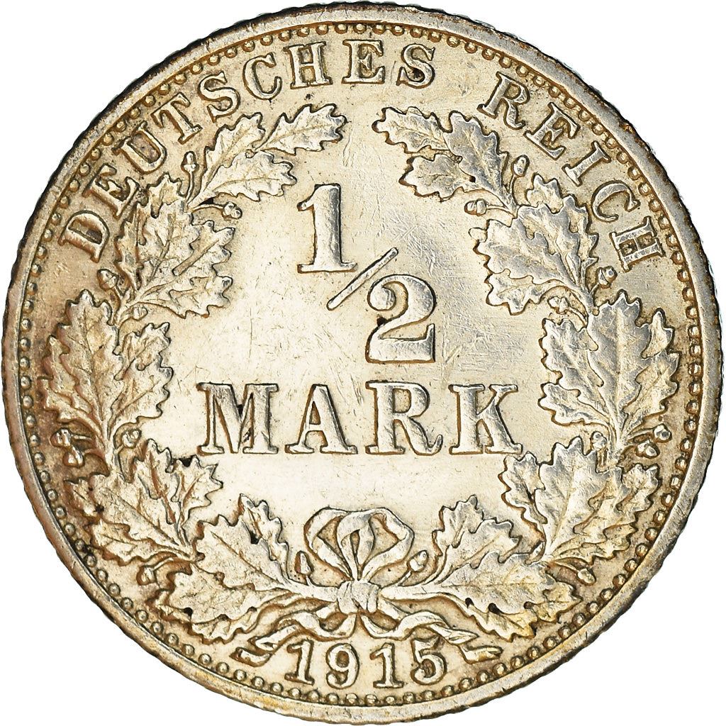 German Empire 1/2 Mark Coin | Deutsches Reich | Wilhelm II | Type 2 | KM17 | 1905 - 1919