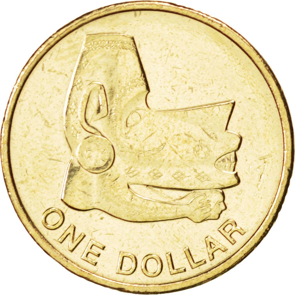 Salomonøerne | 1 Dollars Mønt | Elizabeth II | Nguzu Nguzu | Statue | KM:238 | 2012 - 2016