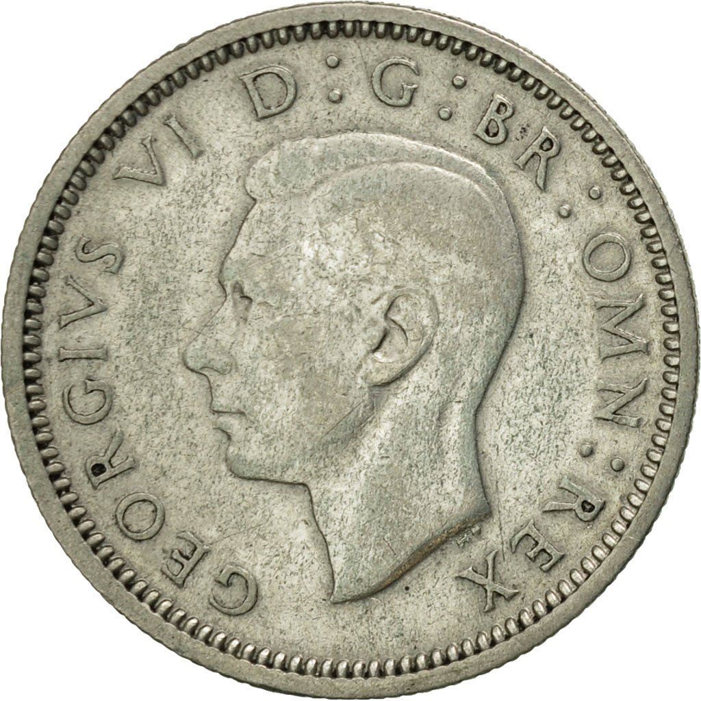 United Kingdom | 6 Pence Coin | George VI | KM:852 | 1937 - 1946