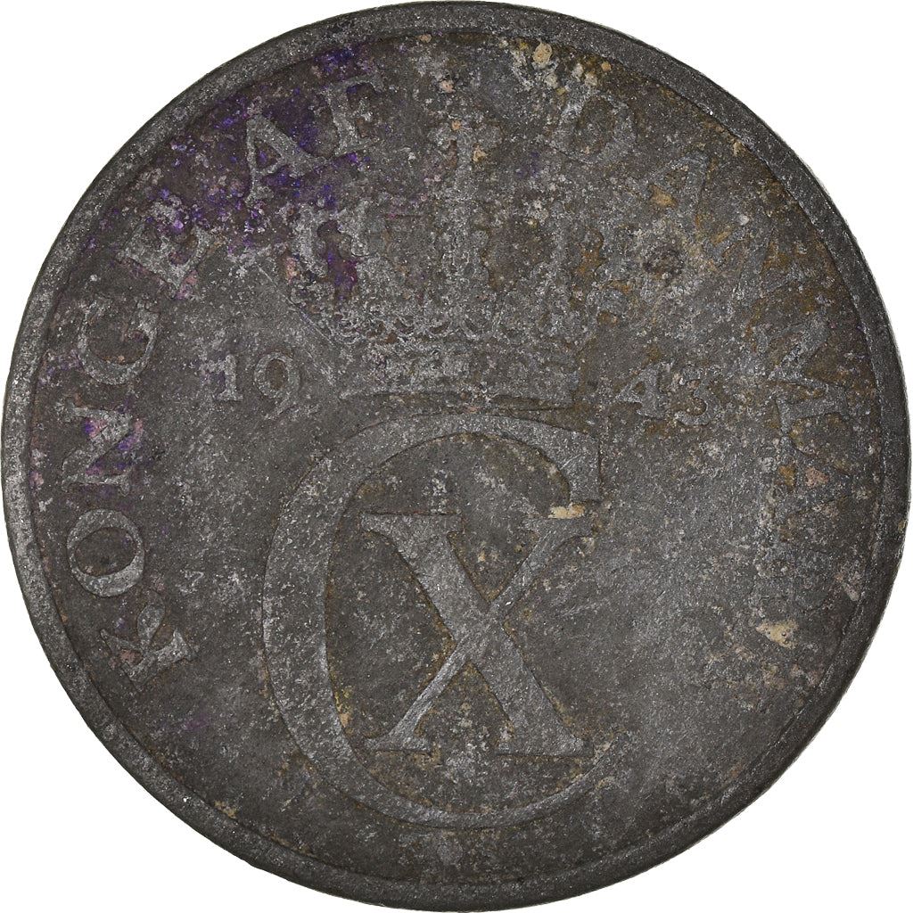 Denmark | 5 Ore Coin | Monogram | Km:834A | 1942 - 1945