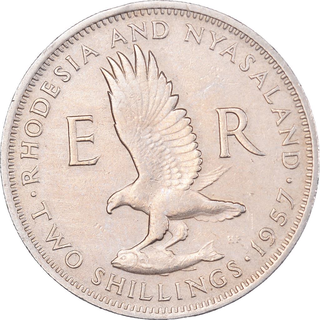 Rhodesia and Nyasaland | 2 Shillings Coin | Elizabeth II | Eagle | Km:6 | 1955 - 1957