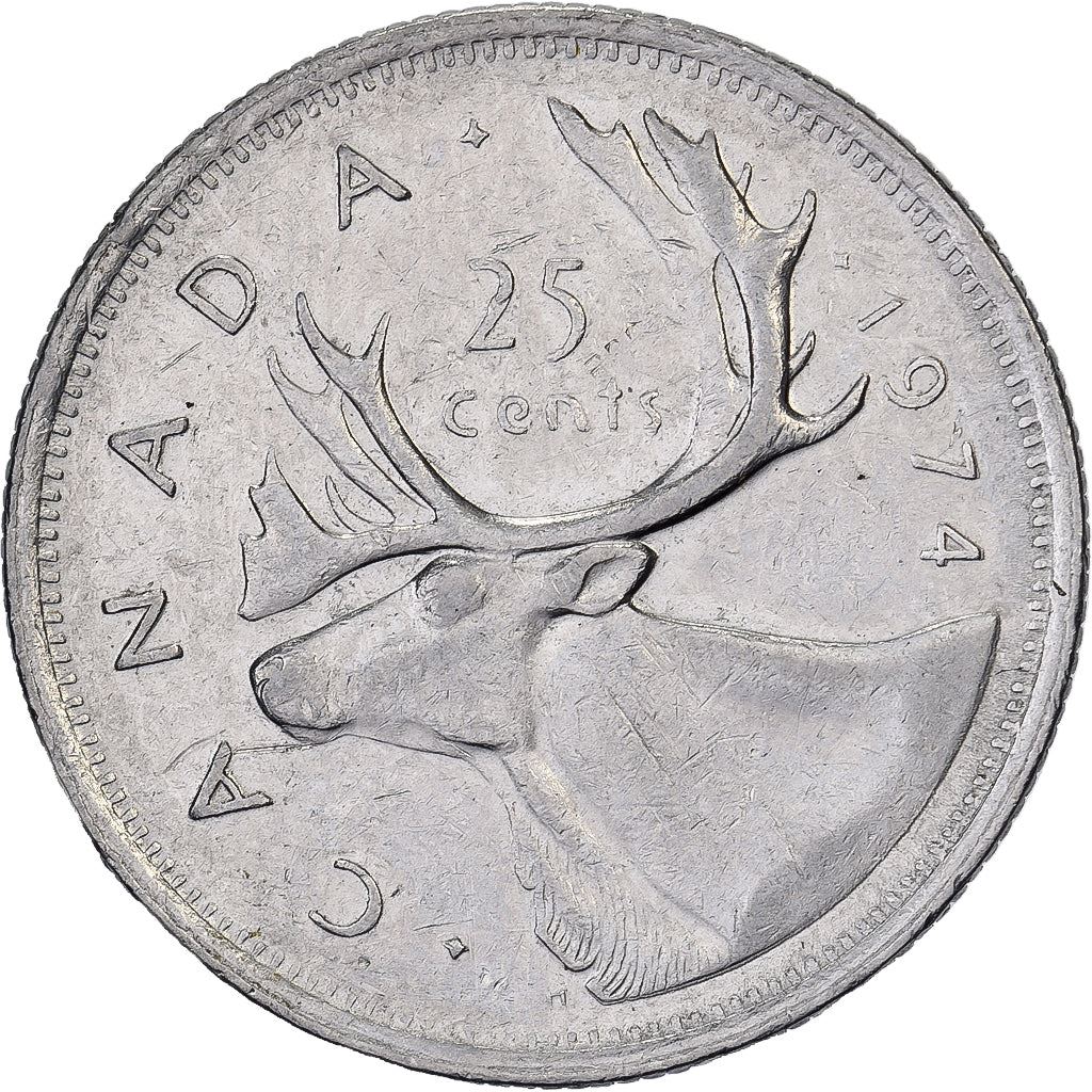 Canada | 25 Cents Coin | Nickel | 2nd portrait | KM:62b | 1968-1978