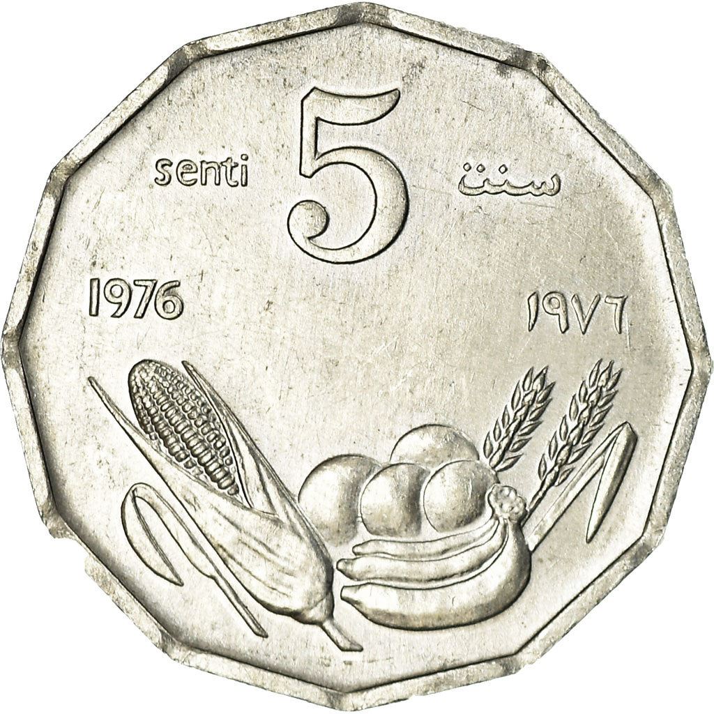 Somalia | 5 Senti Coin | FAO | Corn | Banana | Orange | Grain | Km:24 | 1976