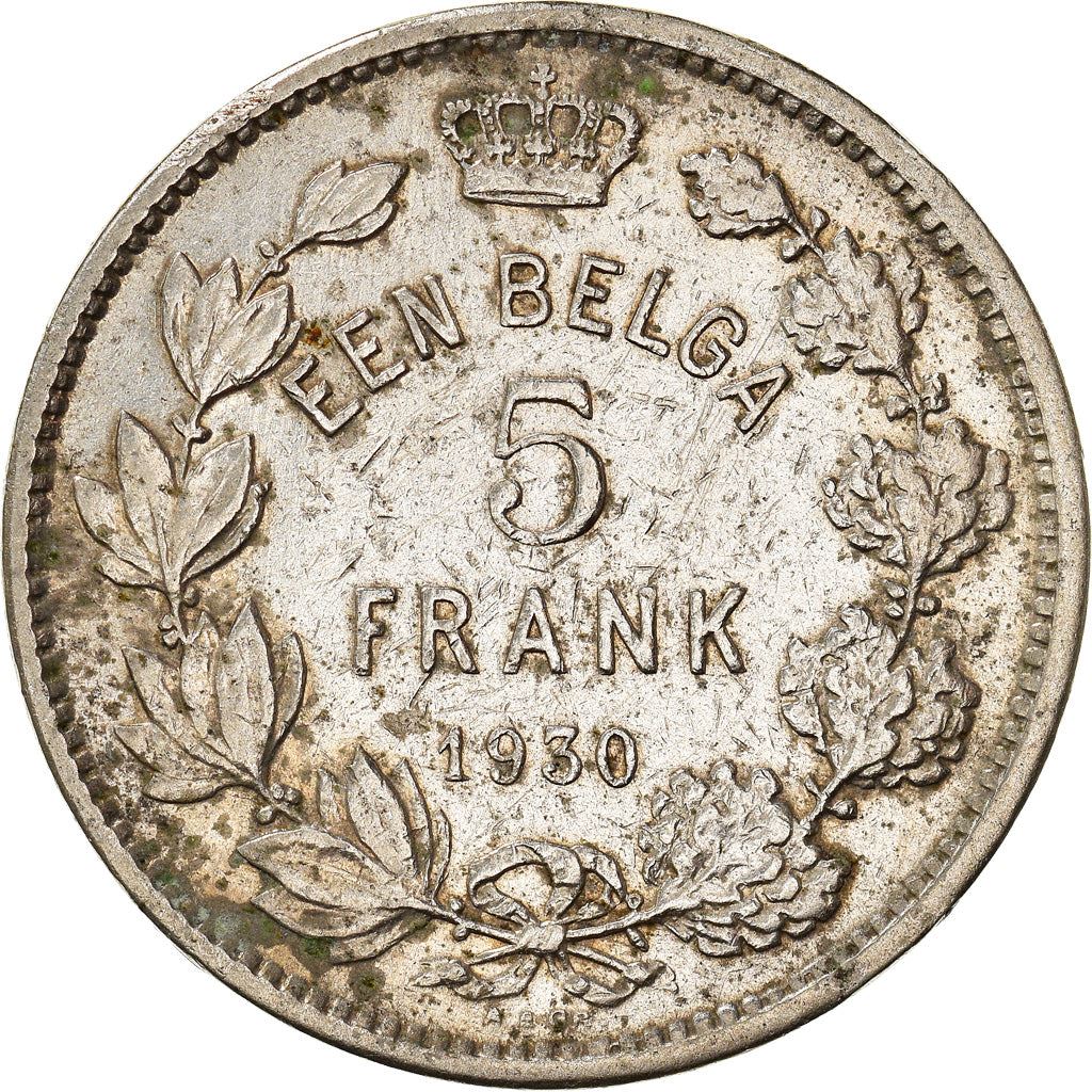 Belgian 1 Belga / 5 Francs Coin | Albert I Belgie | Star | Olive | KM98 | 1930 - 1933
