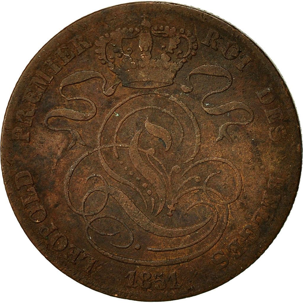 Belgium | 5 Centimes Coin | Cat or feline | Léopold I | Copper | KM:5.1 | 1833-1860
