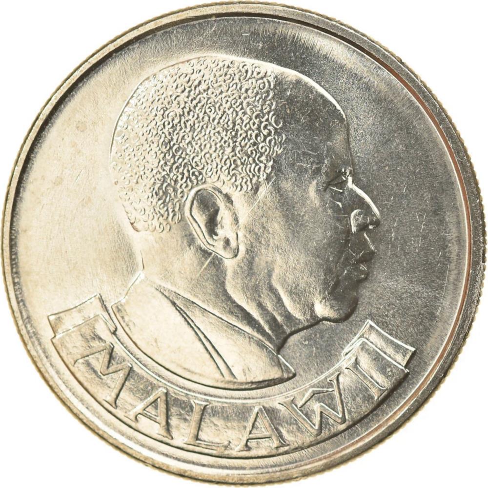 Malawi Coin Malawian 10 Tambala | President Hastings Banda | Corn | KM10.2a | 1989