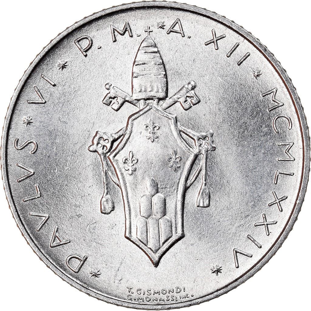 Vatican City | 2 Lire Coin | Lamb | Km:117 | 1970 - 1977