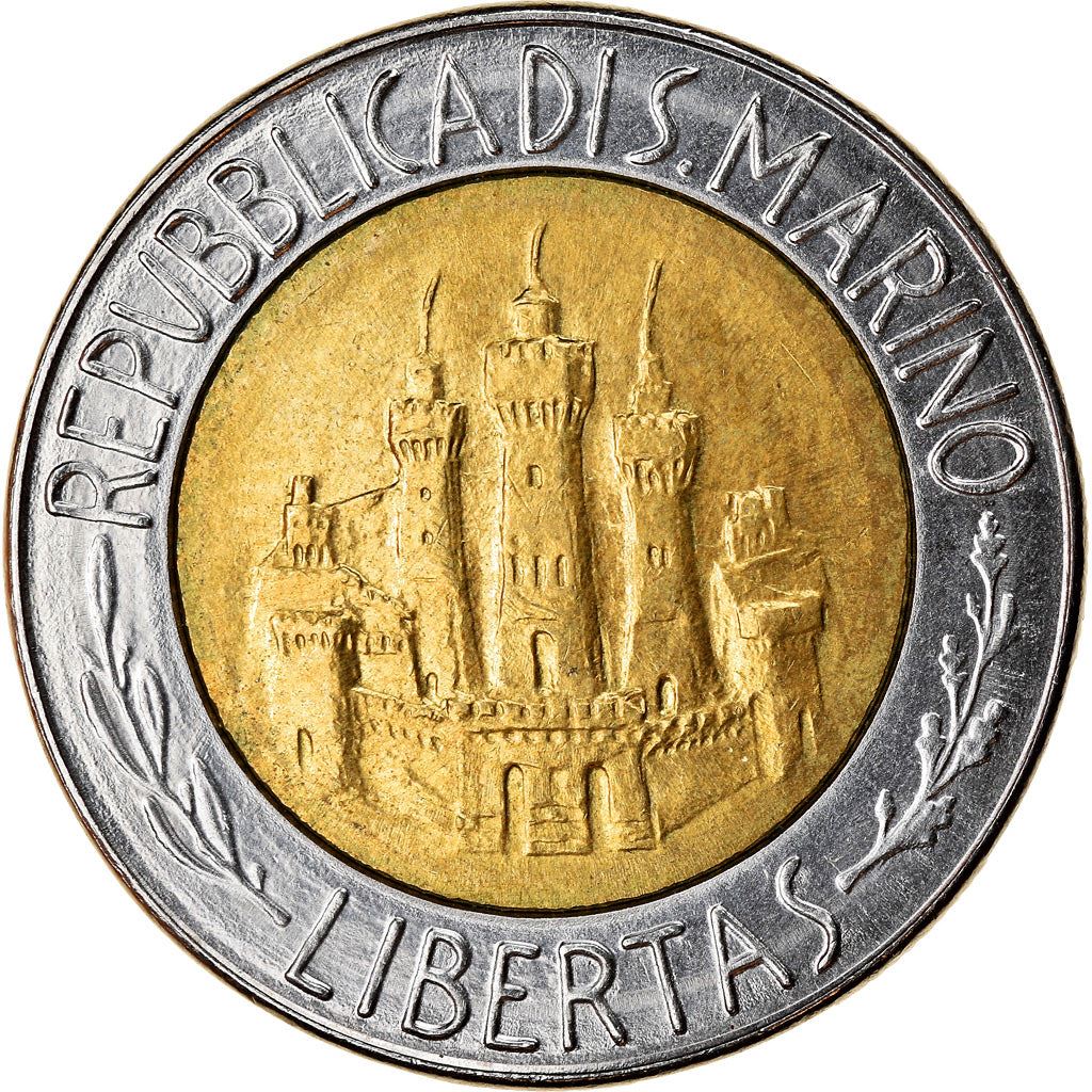 San Marino | 500 Lire Coin | Albert Einstein | Km:167 | 1984