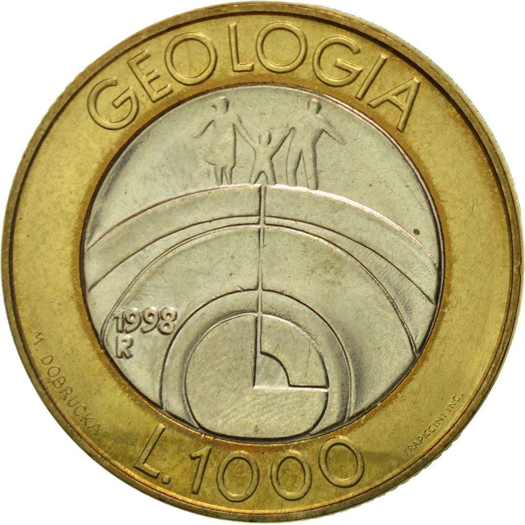 San Marino | 1000 Lire Coin | Geology | Km:384 | 1998