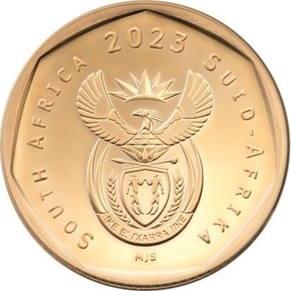 South Africa | 20 cents Coin | Bronze plated Steel | | Plant | Coat of arms | 2023