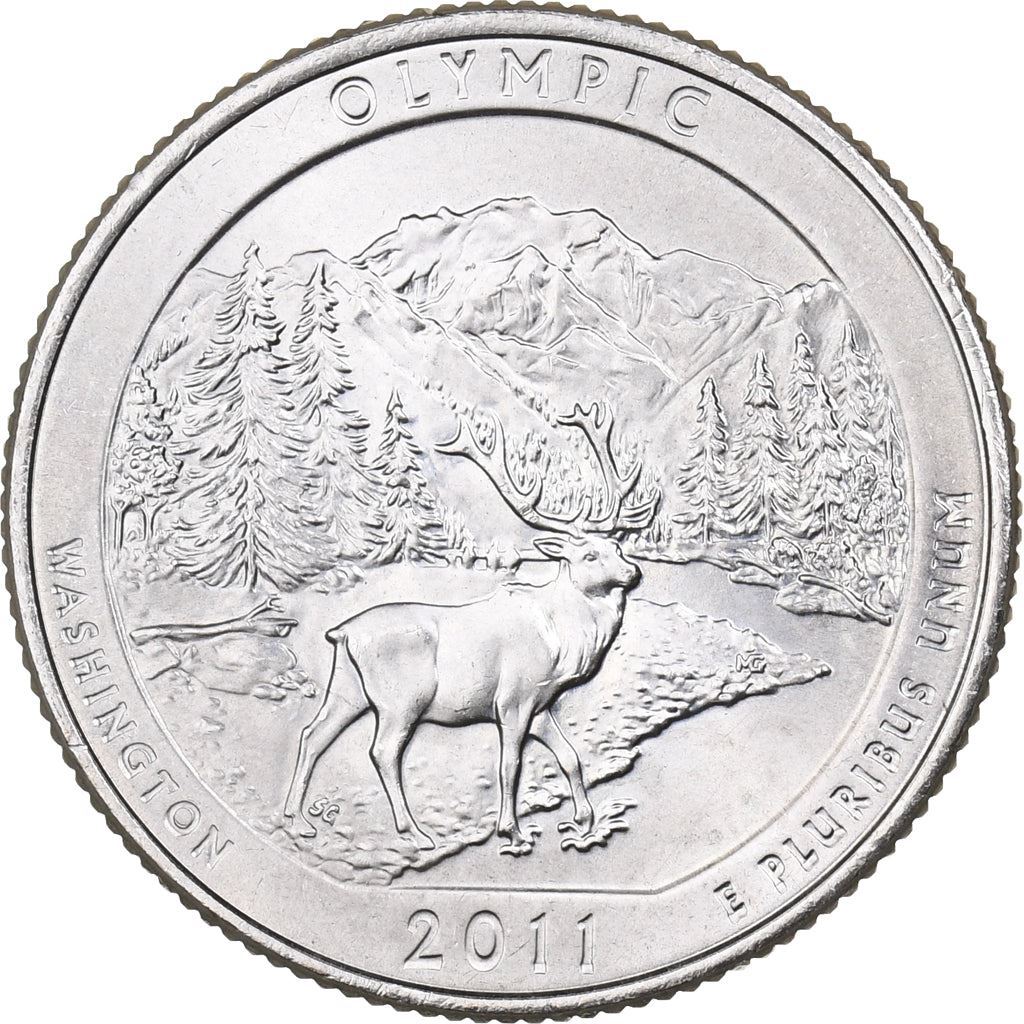 USA | 1/4 Dollar Mynt | Olympic National Park | Km:496 | 2011
