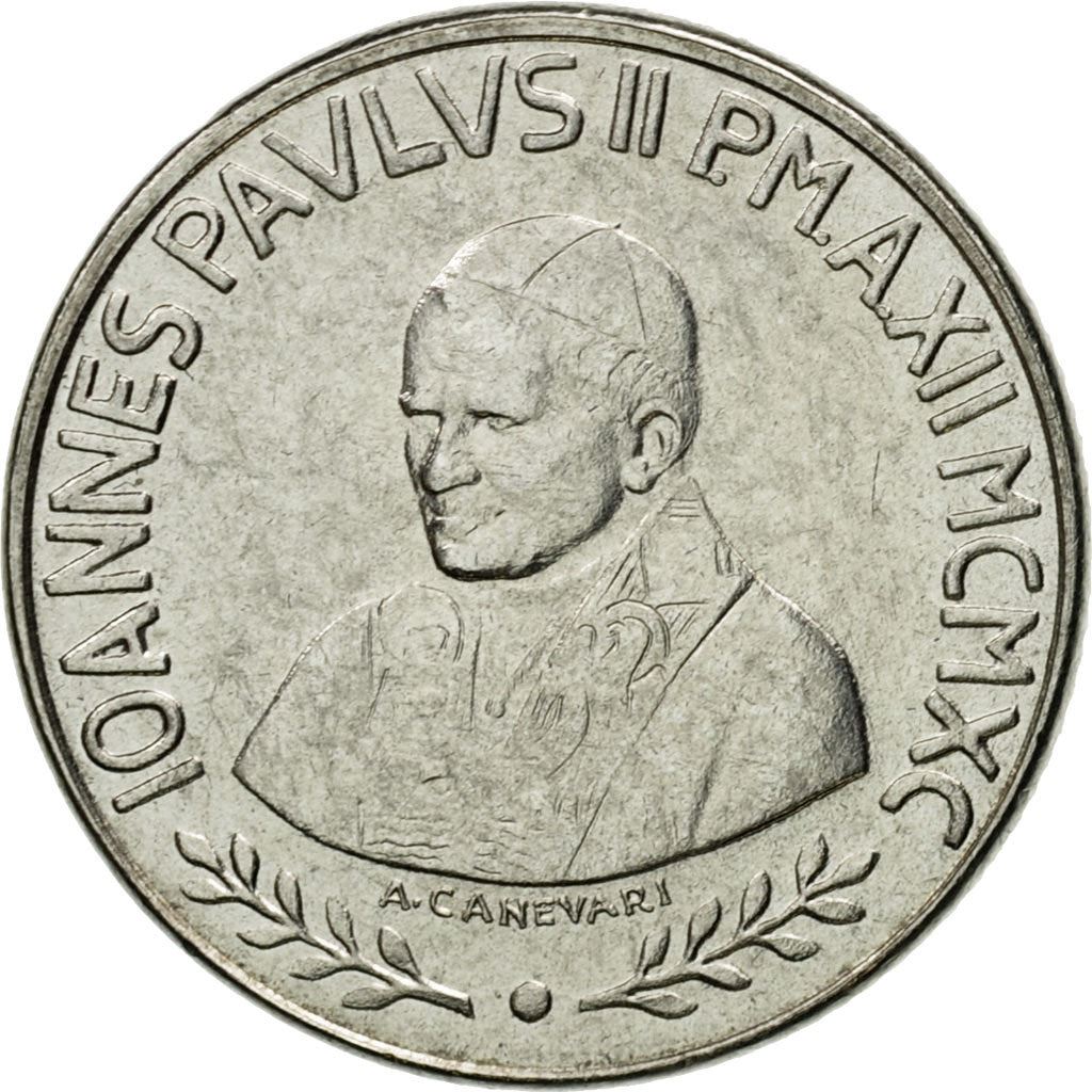 Watykan | Moneta 100 lirów | Św. Benedykt | Km:223 | 1990