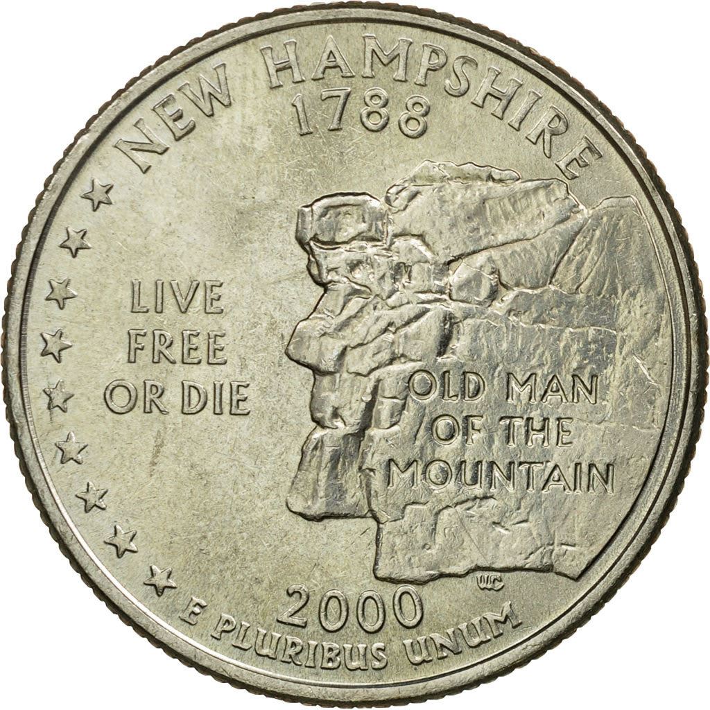 United States | 1/4 Dollar Coin | New Hampshire | Km:308 | 2000