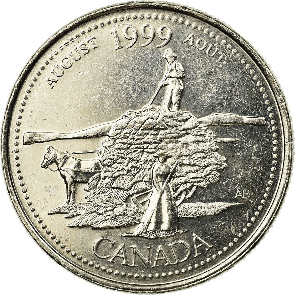 Canada | 25 Cents Coin | the Pioneer Spirit | Nickel | KM:349 | 1999