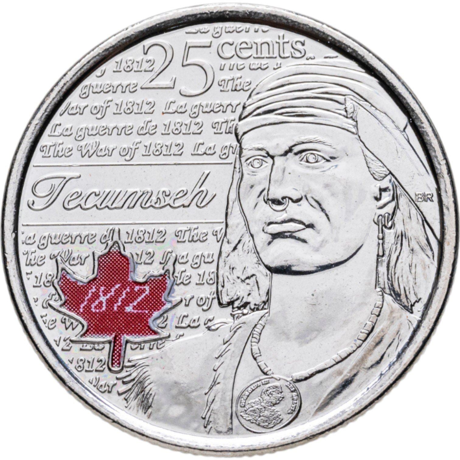 Canada | 25 Cents Coin | Tecumseh | KM:1324a | 2012